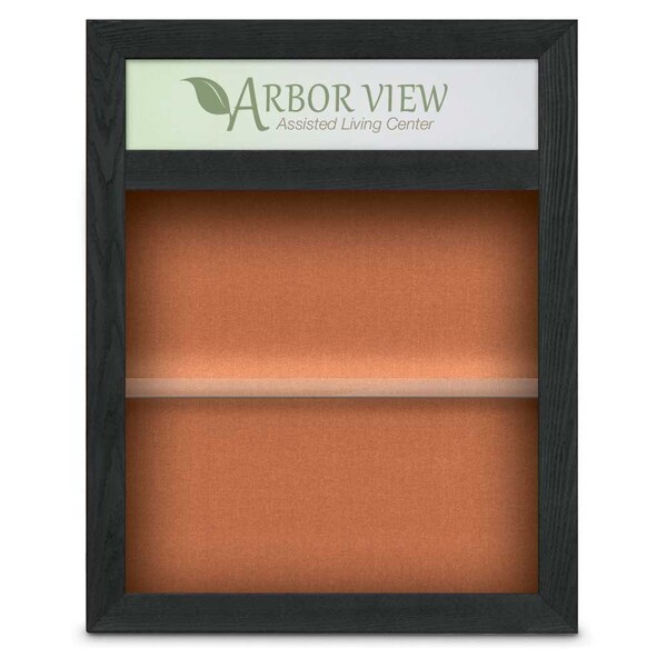 United Visual Products Outdoor Enclosed Combo Board, 42"x32", Satin Frame/Grey & Cloud UVCB4232OD-GREY-CLOUD - main